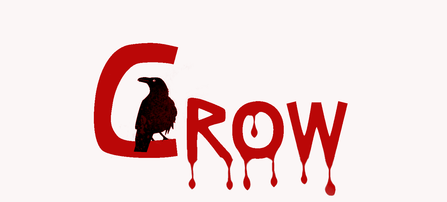 Crow framework logo stylized with bleeding letters.