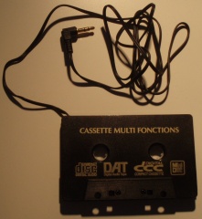 a cassette adapter with a jack connector