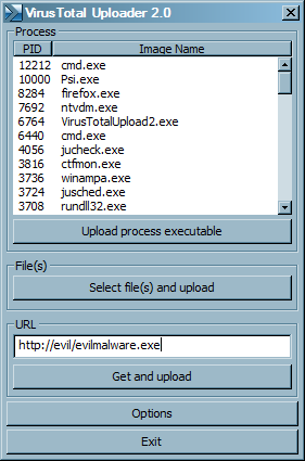 VirusTotal Uploader 2.0